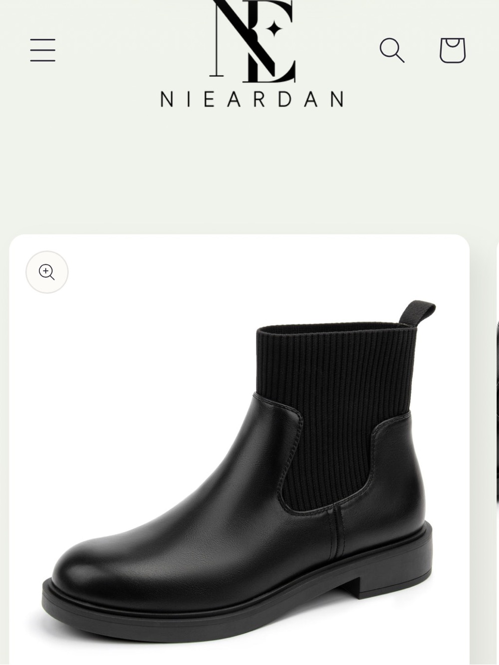 NWT NIEADRDAN Chelsea Boots Low Heel Slip on Lug Sole Platform Booties